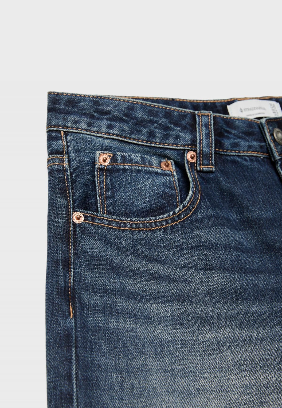 스트라디바리우스 로우웨이스트 슈퍼 와이드핏 청바지 4866/845 MEDIUM DENIM WASH - 상세 이미지 4