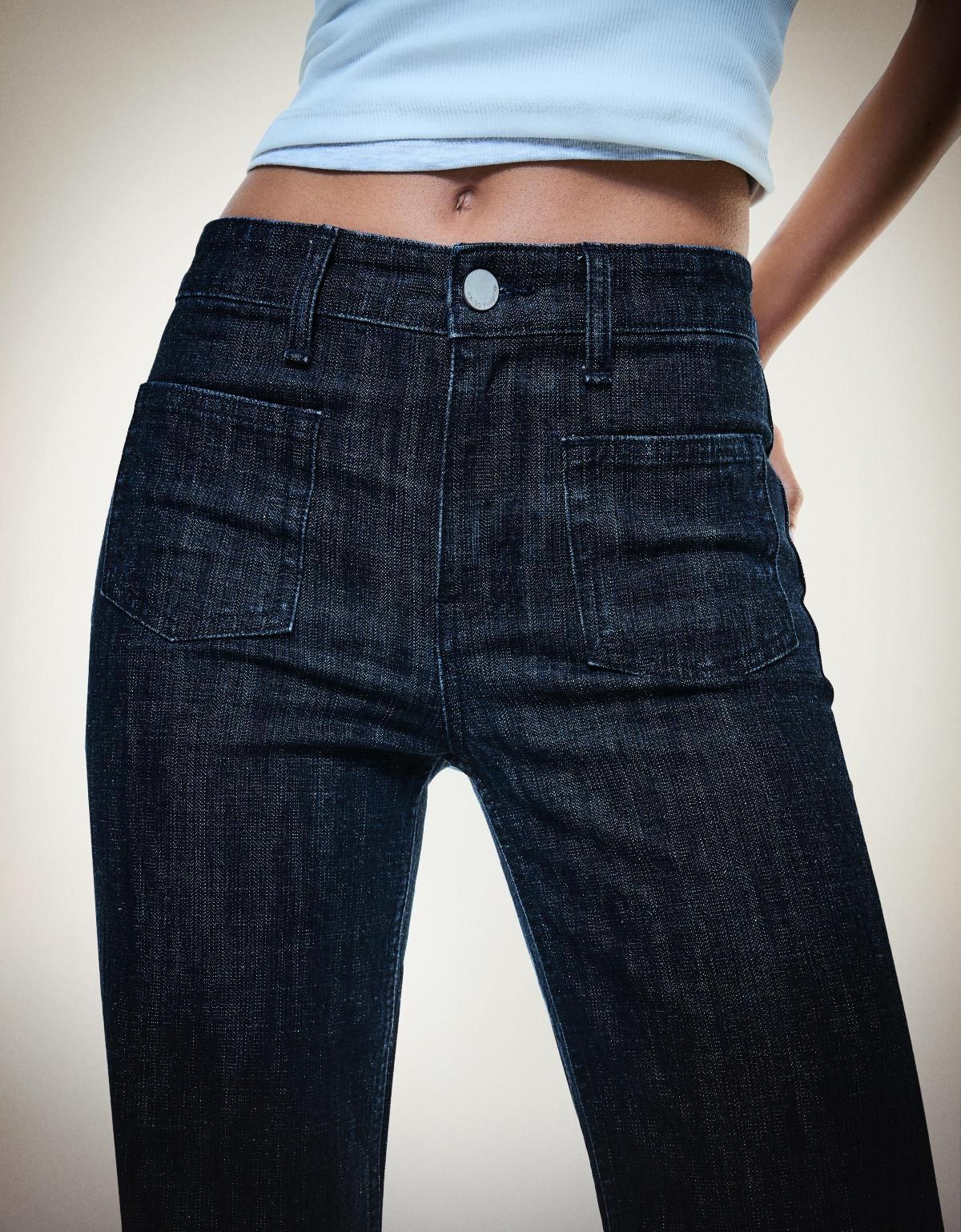 버쉬카 플레어 데님 컴포트 포켓 팬츠 5019/156 NAVY - 상세 이미지 4