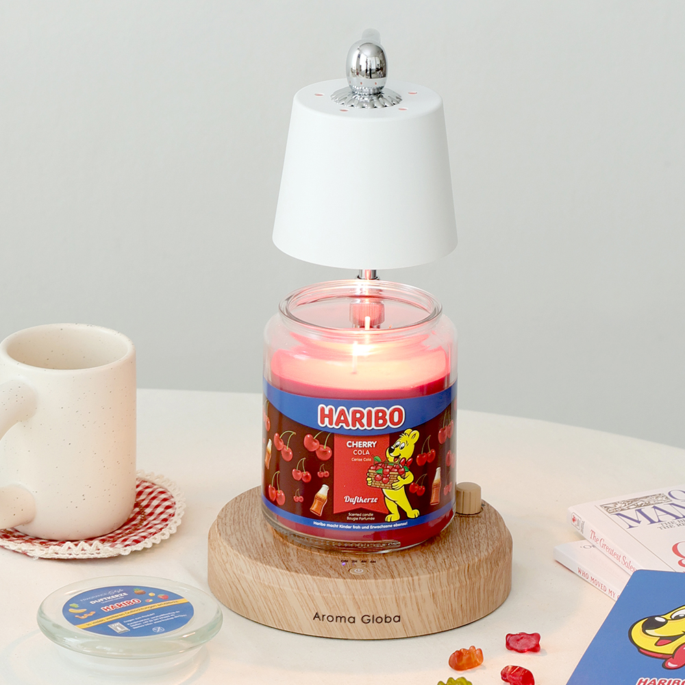 하리보캔들 라지자 밝기조절 우드 감성 캔들워머 세트 베리믹스+블랙