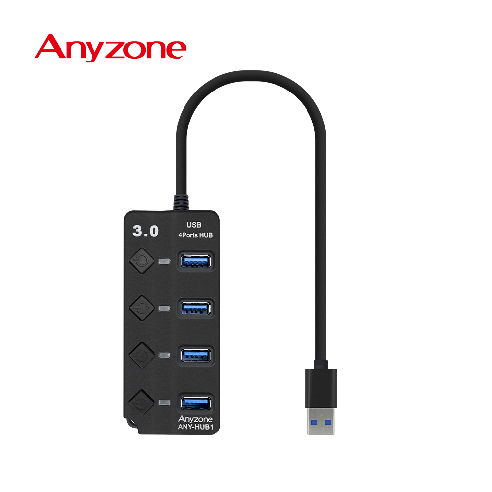 애니존 USB 3.0 A타입 허브 4포트 블랙 무전원 (어댑터별매) ANY-HUB1 - 상세 이미지 4
