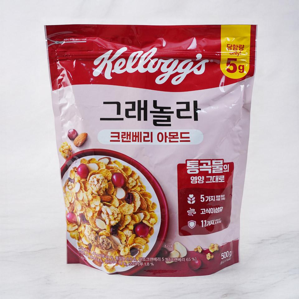 메가마트 농심 켈로그 크랜베리 아몬드 그래놀라 시리얼 500g