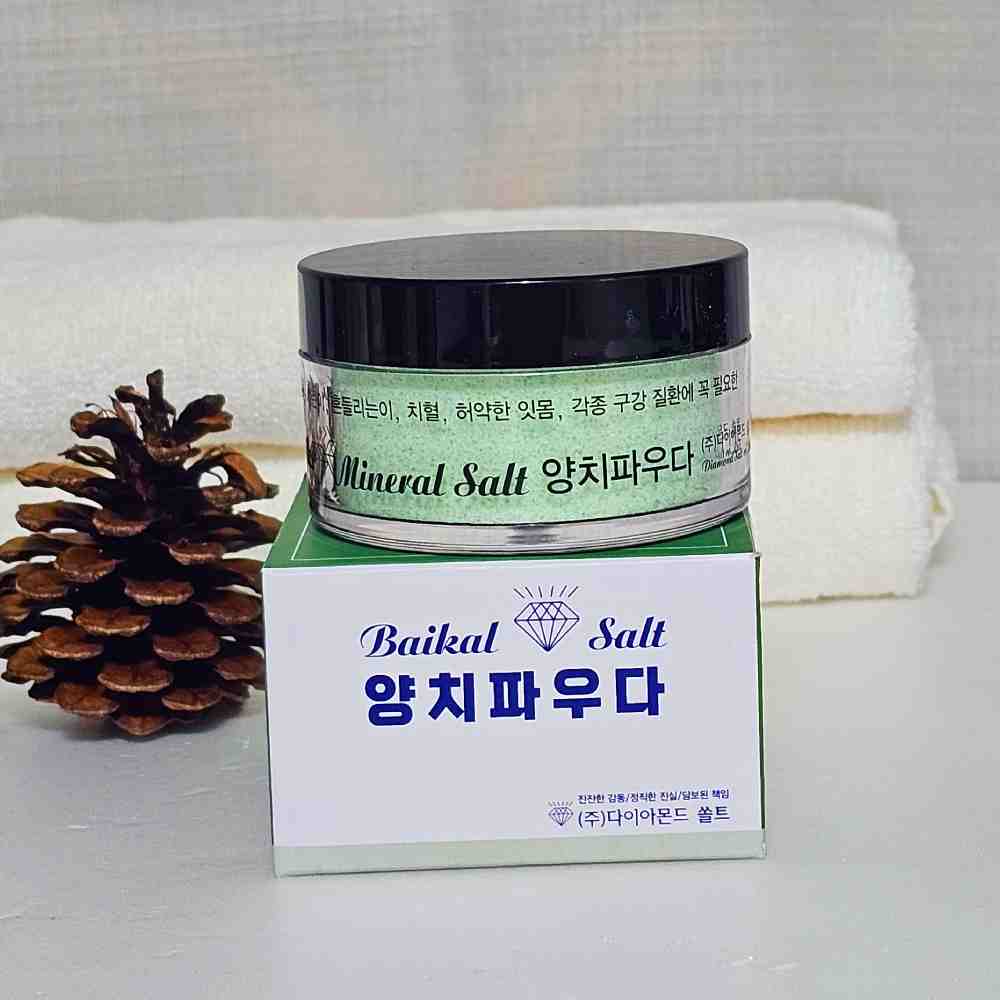 바이칼 다이아몬드 천연미네랄 자연 소금 치분(양치파우다) 150g - 상세 이미지 3