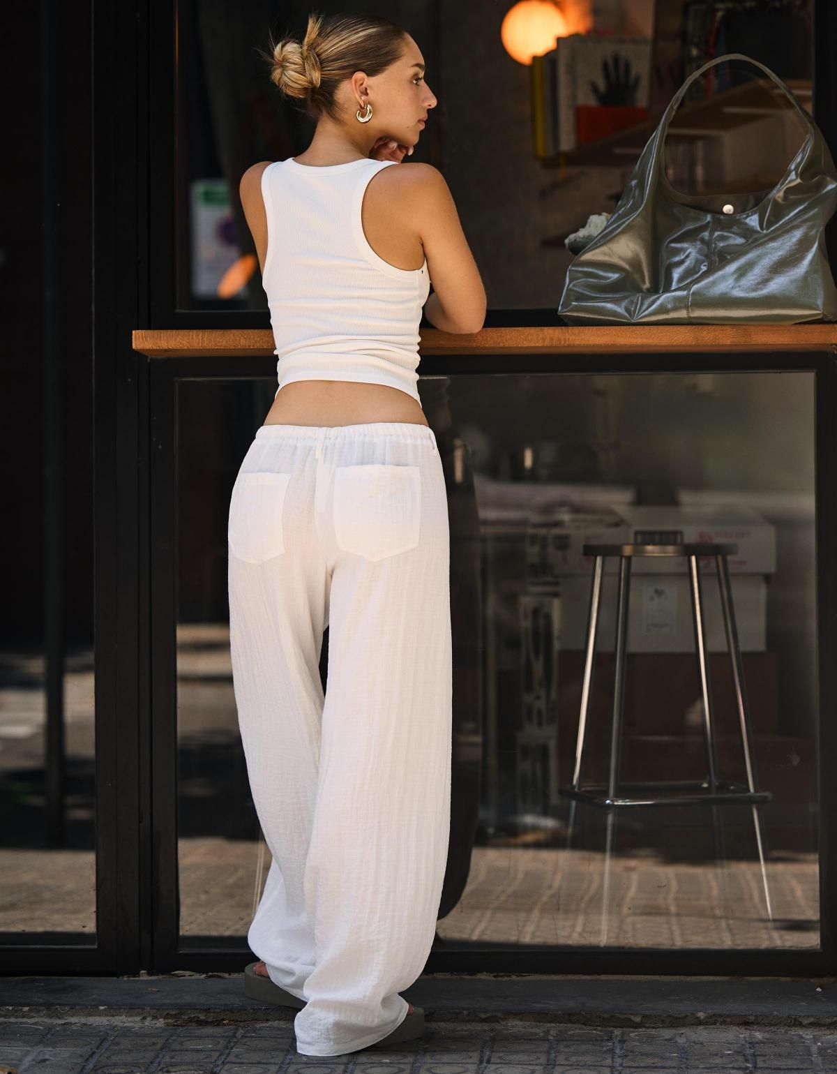 버쉬카 내추럴 루스핏 와이드 팬츠 5093/741 OFF WHITE - 상세 이미지 2