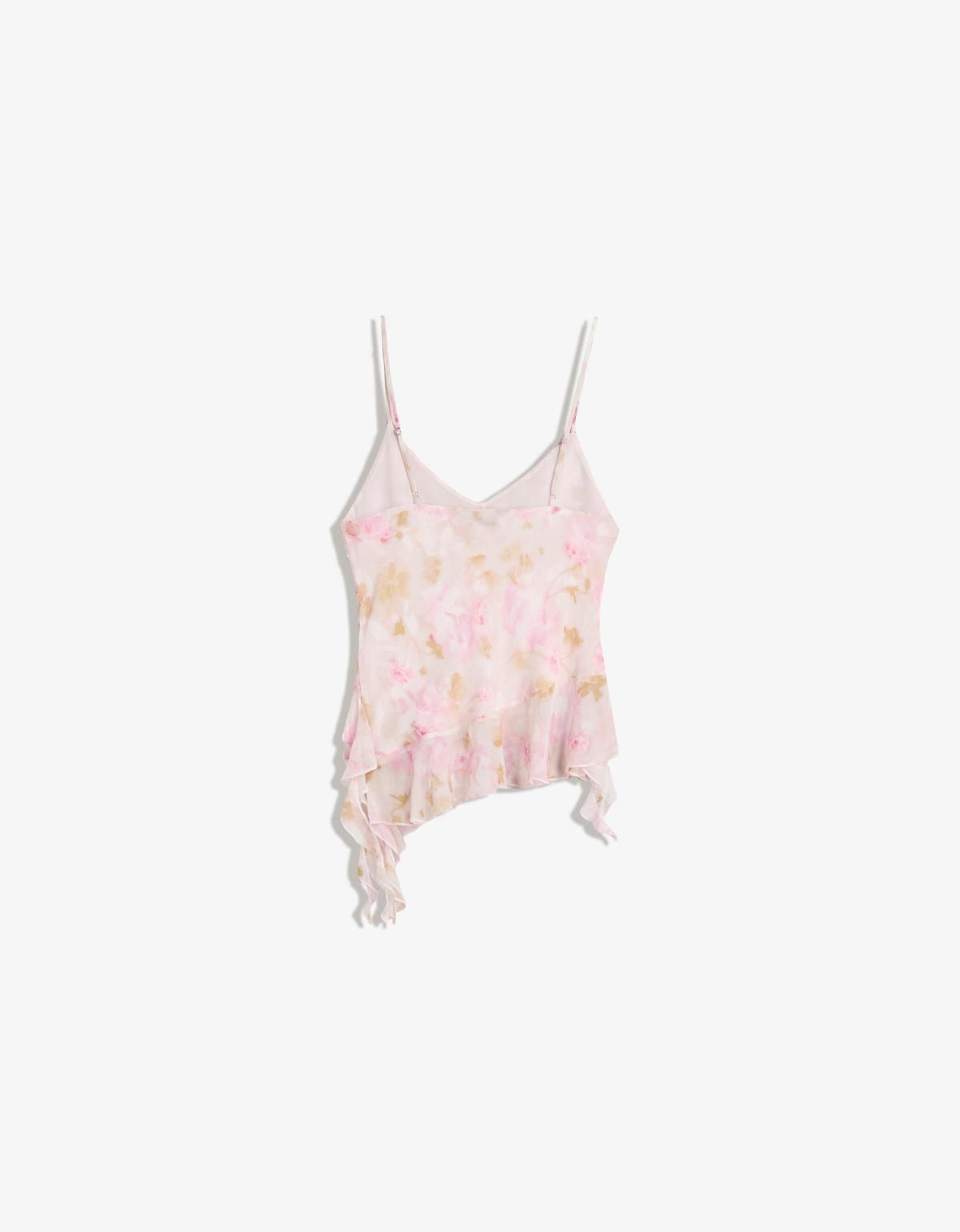 버쉬카 러플 슬리브리스 플라워 스트랩 탑 8807/008 MULTICOLORED - 상세 이미지 5