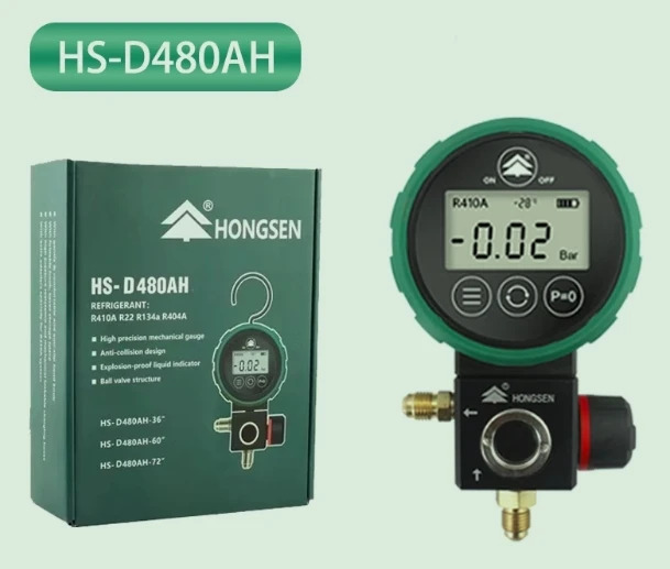 HS-D480AH/L-36 디지털 냉매 불소화 게이지 세트 씨앗 액체 충전 대피