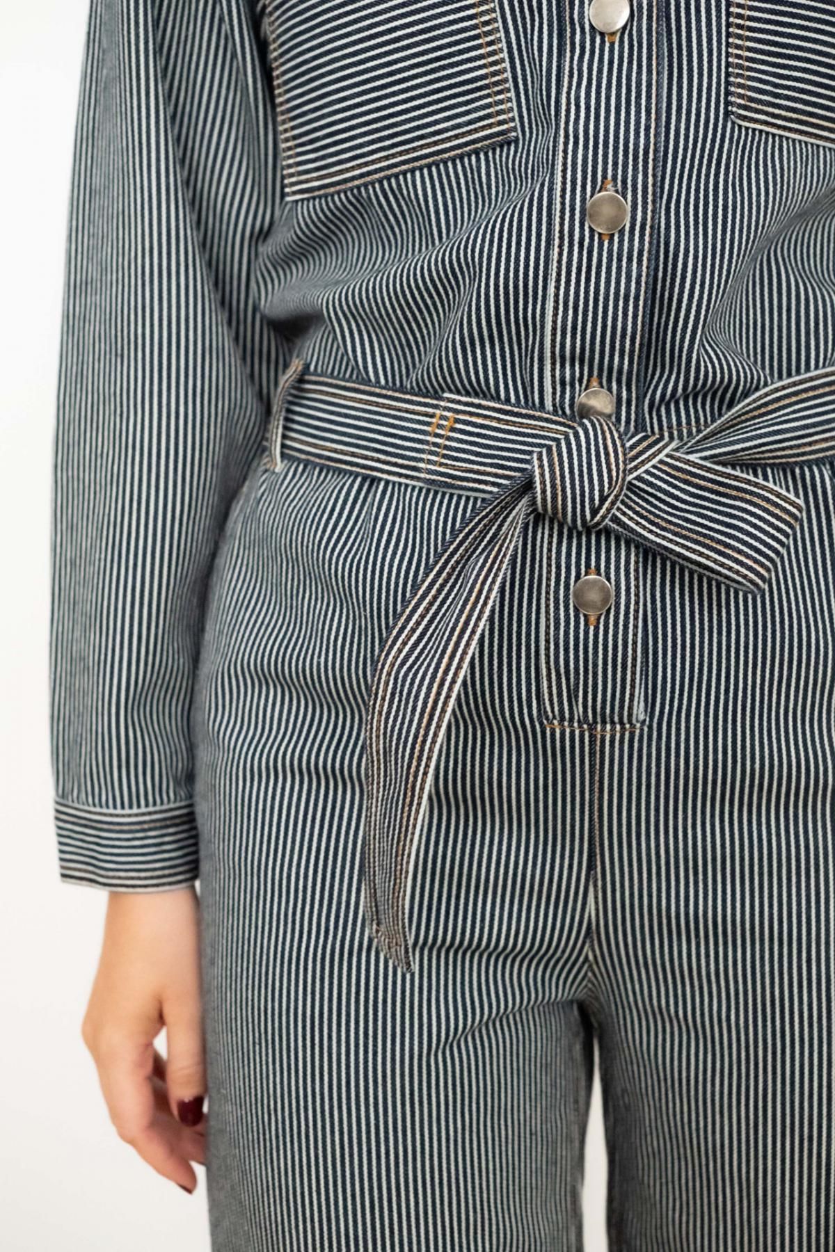 타이니코튼 스트라이프 네이비 점프수트 AW25-708107 ONE COLOR - 상세 이미지 4