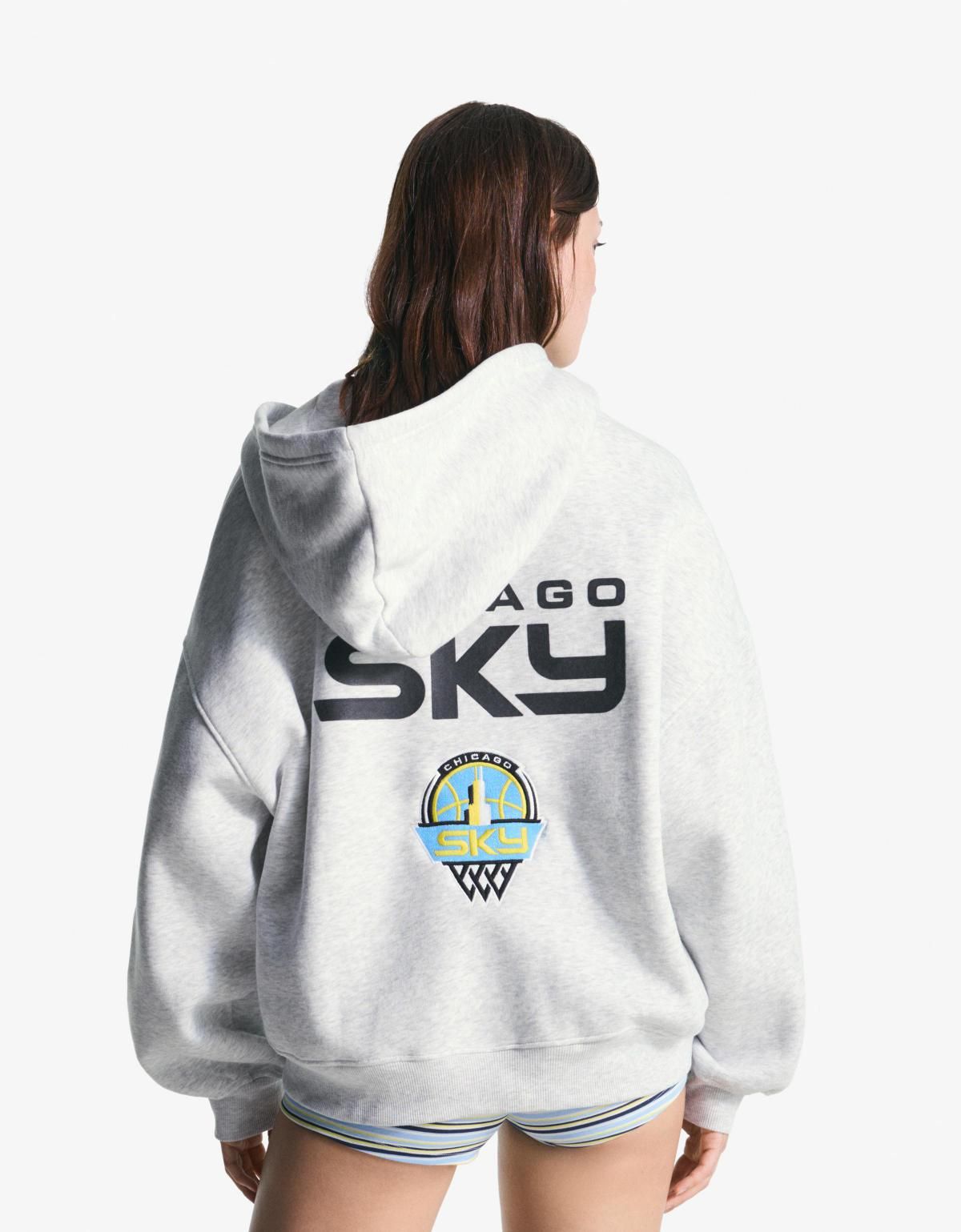 버쉬카 캐주얼 WNBA 집업 후드티 화이트 6979/033 GREY - 상세 이미지 3