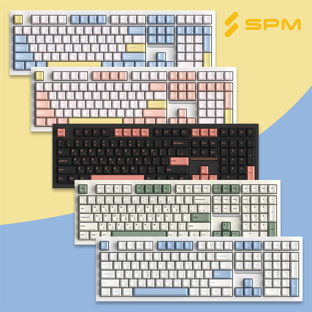 사무용키보드 사무실키보드 SPM PL108W +패드 몽돌 화이트축