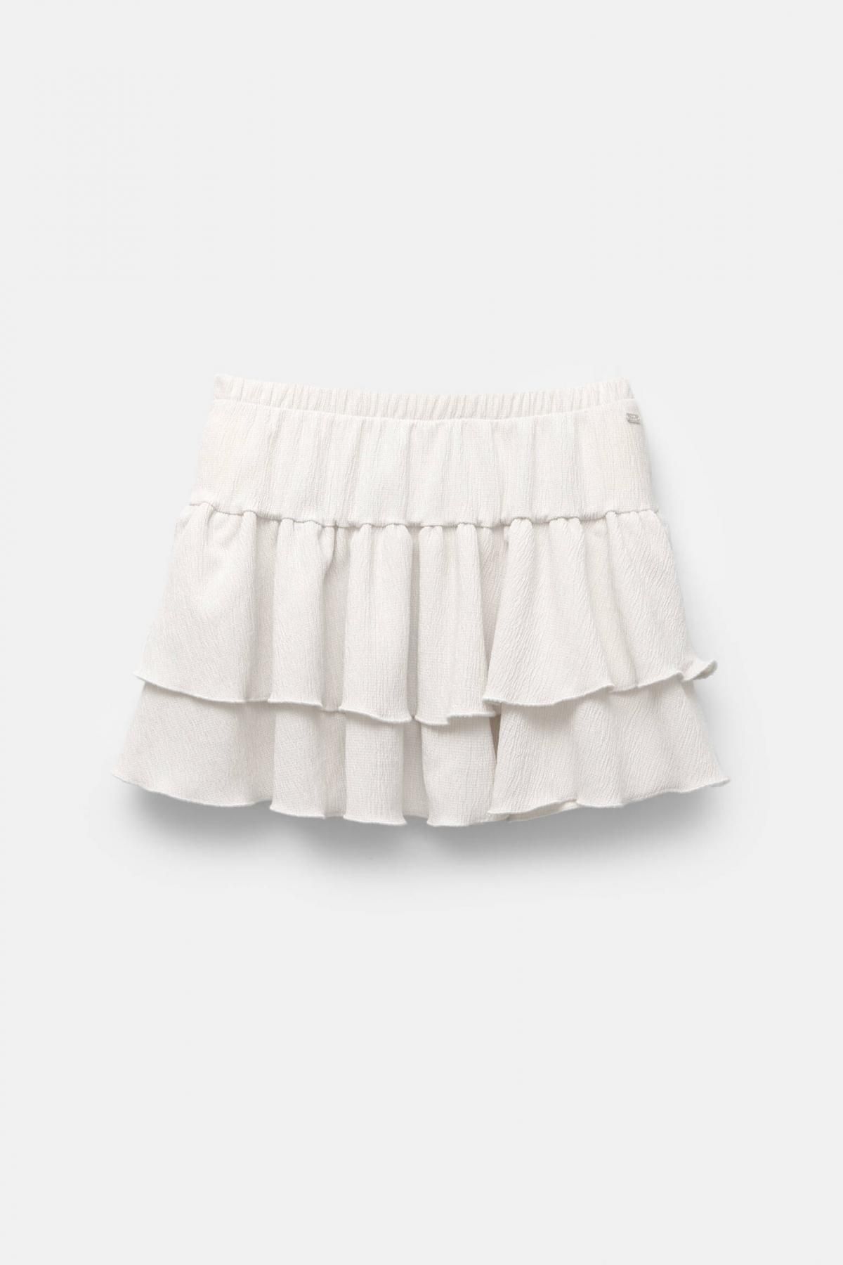 풀앤베어 러플 레이어드 러스틱 미니 스커트 7400/332 PALE STONE GREY - 메인 이미지