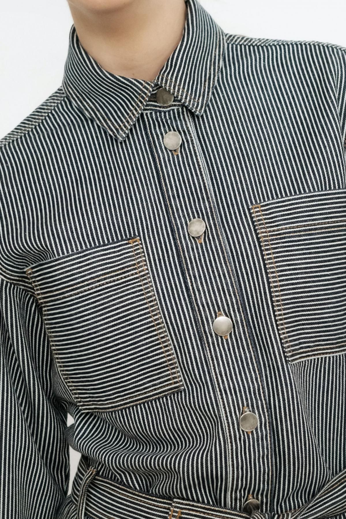 타이니코튼 스트라이프 네이비 점프수트 AW25-708107 ONE COLOR - 상세 이미지 3