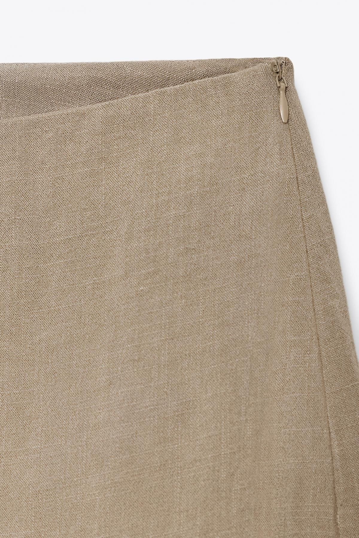 자라 자수 란제리 미디 스커트 8741/050 BROWN / TAUPE - 상세 이미지 4
