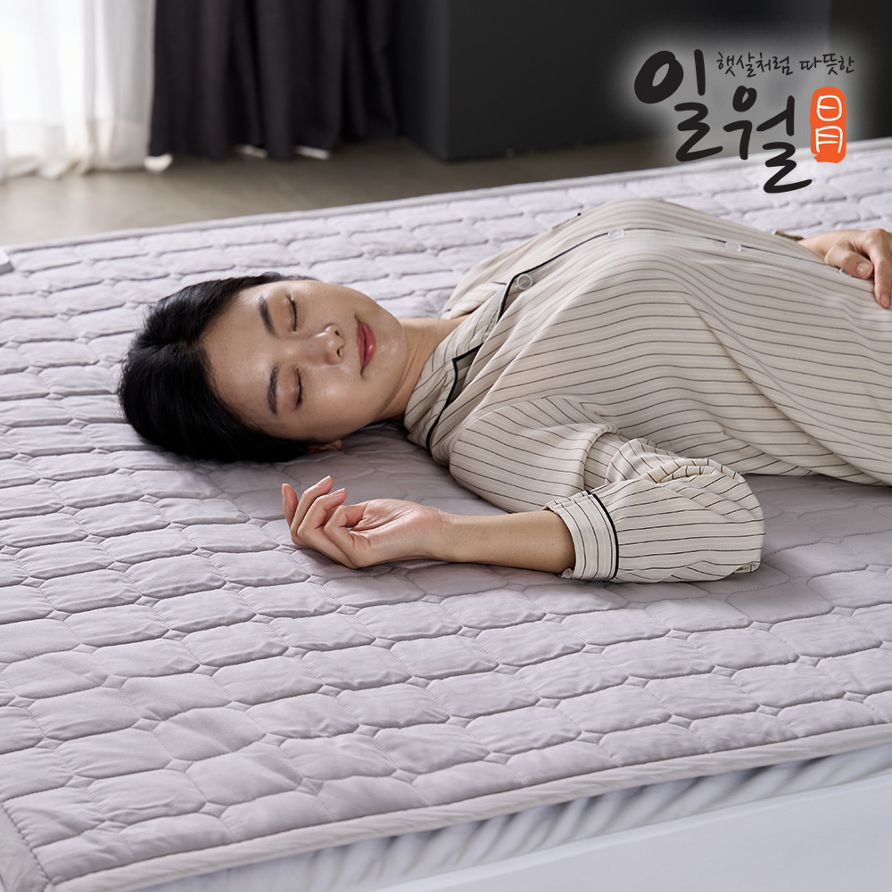 일월 탄소 카본매트 프리미엄 순면토퍼 세탁가능 전기매트 전기요 싱글