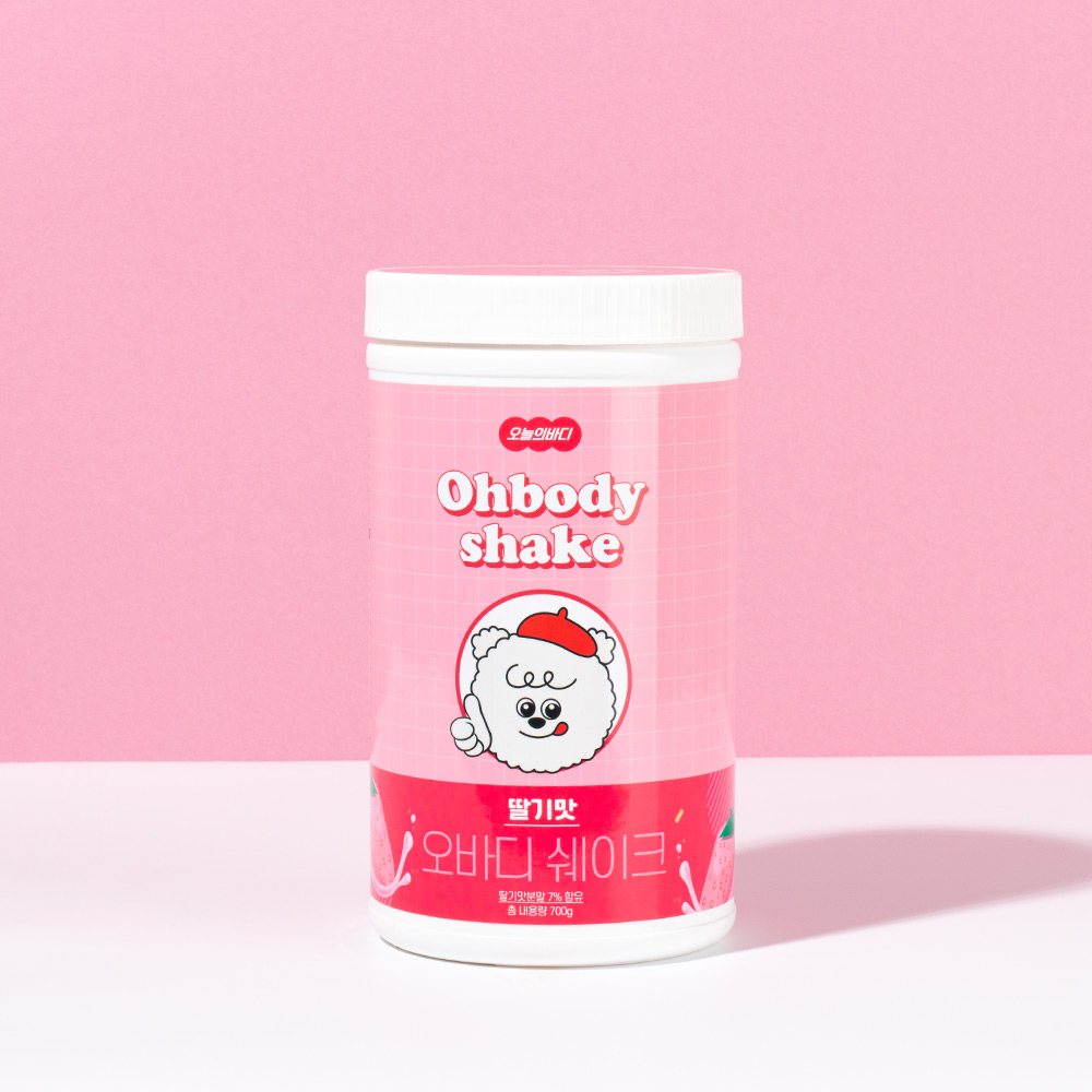 오늘의바디 오바디쉐이크 식사대용 단백질 쉐이크 딸기맛, 700g, 1개 제품 이미지