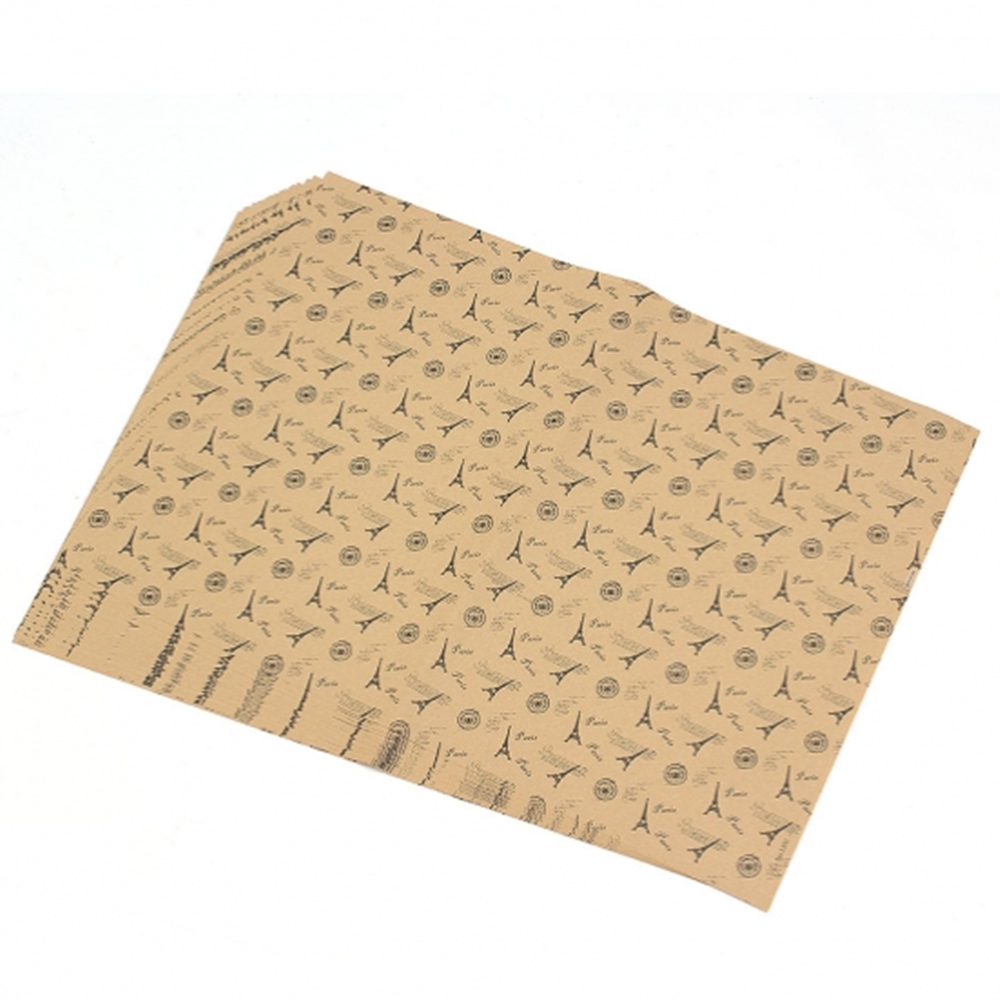 선물 포장용 페이퍼 종이포장지 빈티지 꽃포장지 70X50cm 20장 - 상품 이미지