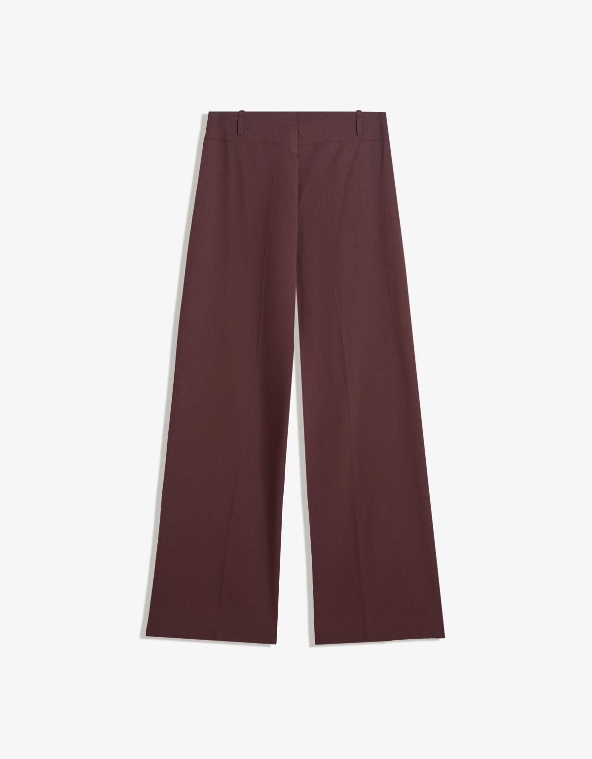 버쉬카 모던 와이드핏 슬랙스 팬츠 5095/741 BURGUNDY - 상세 이미지 5