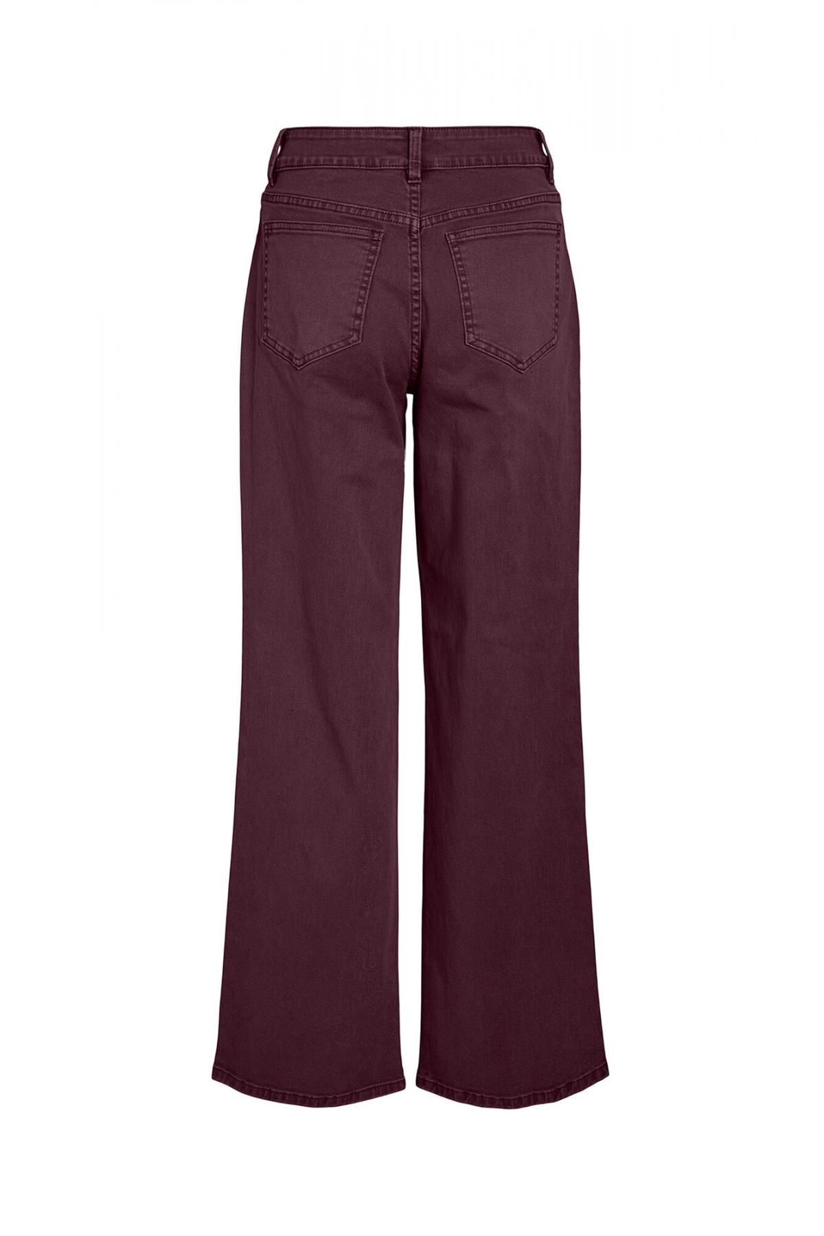 빌라 트렌디 와이드핏 버건디 데님 스트레이트 청바지 5942252 MORADO - 상세 이미지 2