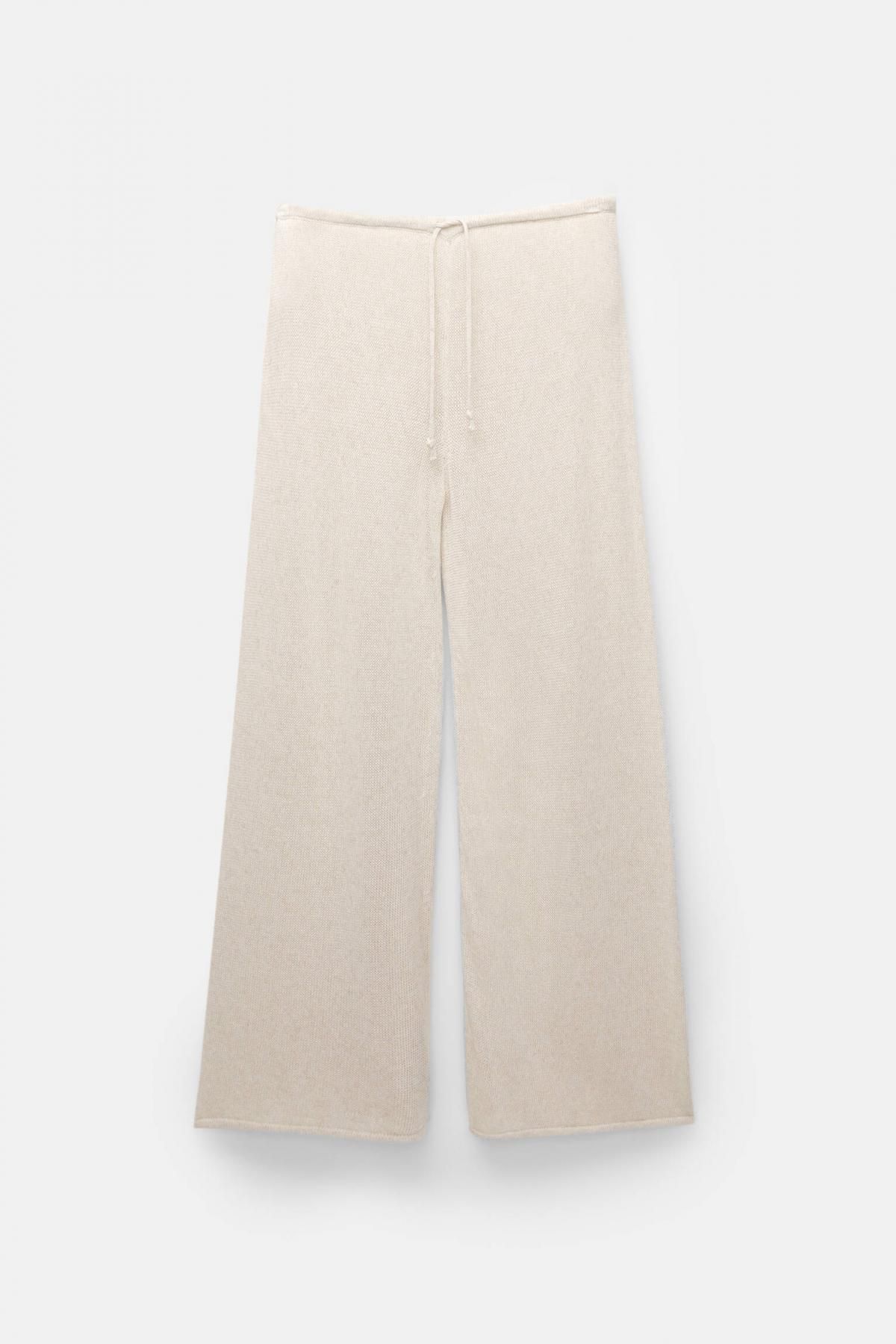 풀앤베어 린넨혼방 플루이드 니트 팬츠 밴딩 와이드핏 7675/371 BEIGE - 상세 이미지 5
