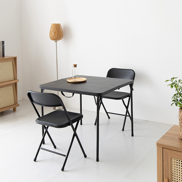 캠폴 캠핑 접이식테이블 4인세트 NT1320 블랙 5648.8906