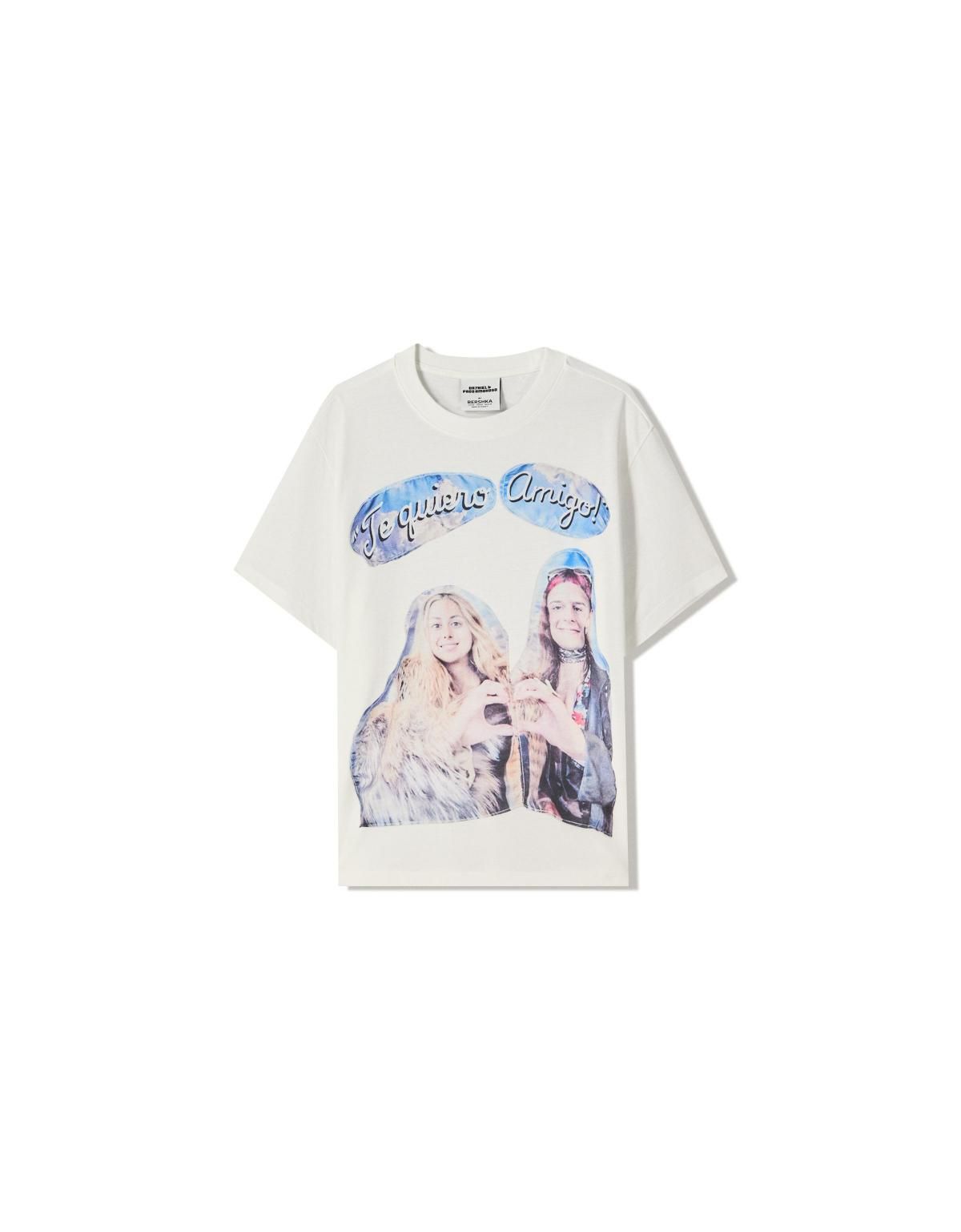 버쉬카 그래픽 프린트 반팔 티셔츠 2991/538 WHITE - 상세 이미지 4