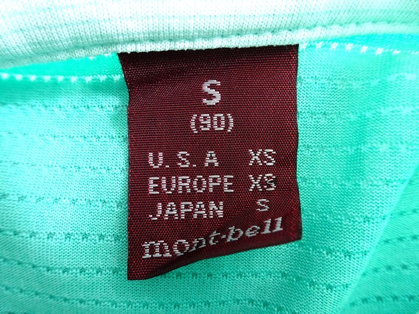 몽벨 mont-bell 흡한속건 티셔츠 남성용 여름용 민트 - 상세 이미지 5