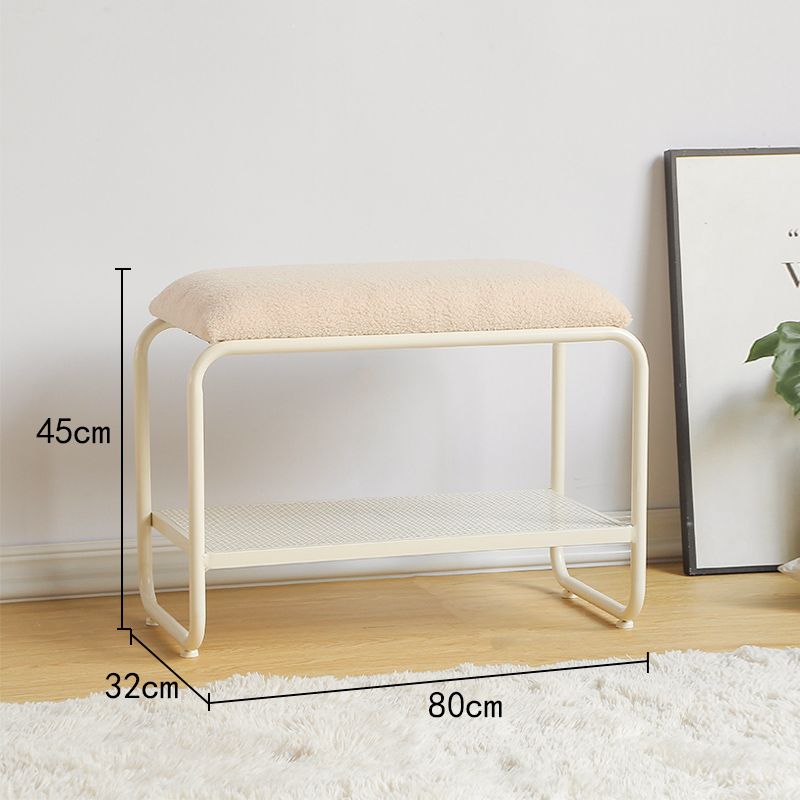 어린이용 슈벤치 현관 입구 신발장의자 유치원 신발장벤치 화이트 가죽 40x30cm - 상세 이미지 4