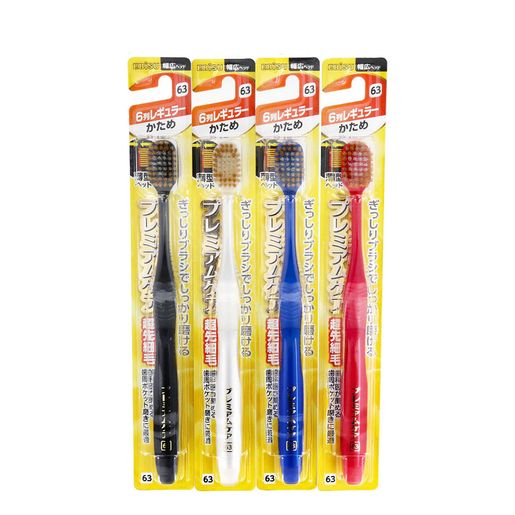 EBISU 일본 에비스칫솔 프리미엄 케어 6열 63번 부드러운모 (색상랜덤) - 상품 이미지