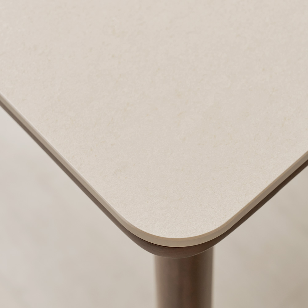 브로나 4인용 포세린 세라믹식탁 세트 원목 테이블 세라믹상판 식탁+의자4, 1400mm, 월넛