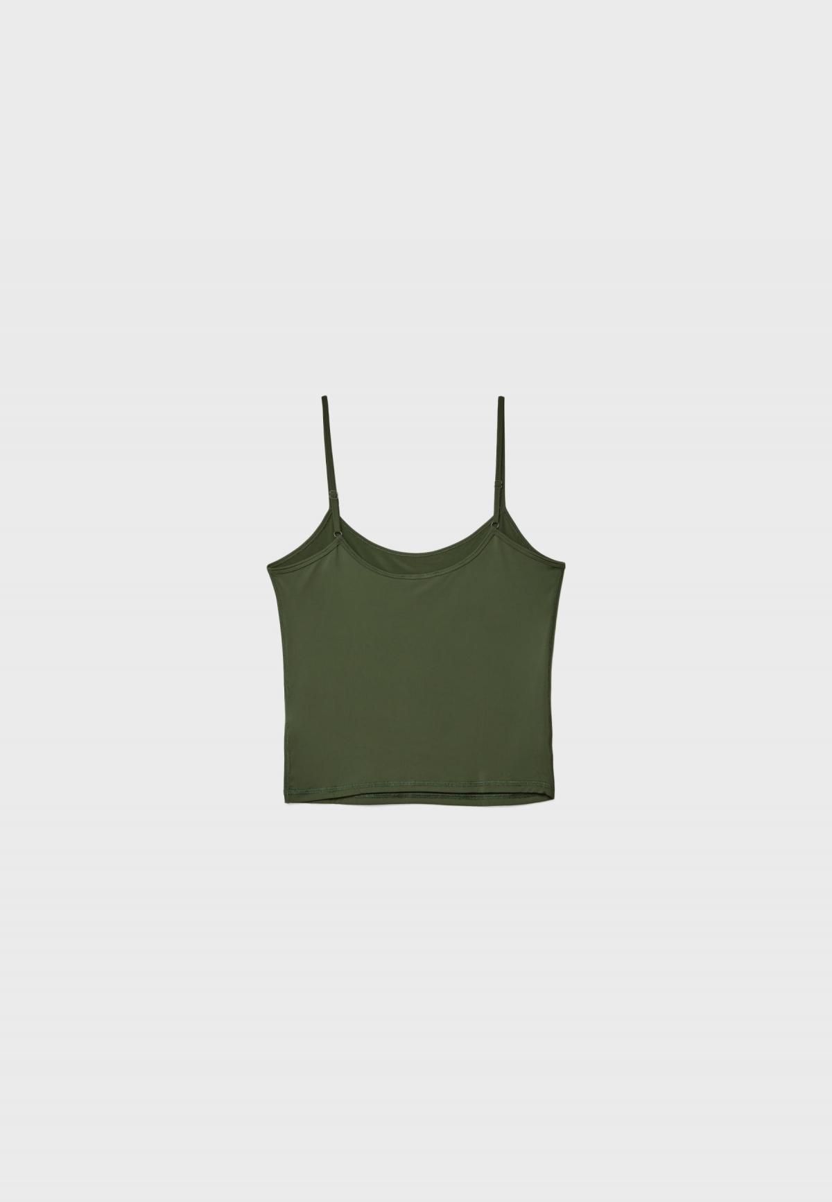 스트라디바리우스 베이직 슬림핏 민소매 탱크탑 7680/876 GREEN - 상세 이미지 2
