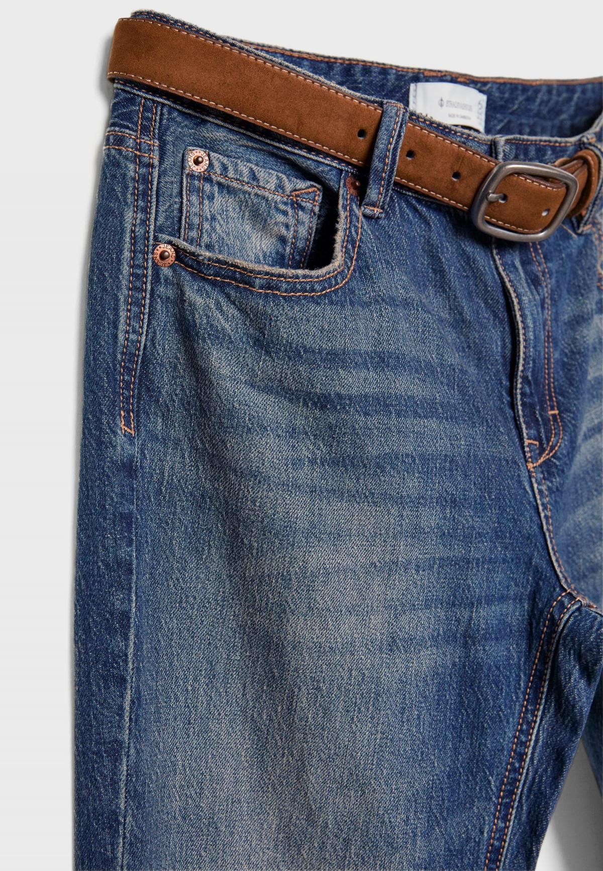 스트라디바리우스 트렌디 벨트 부츠컷 진 4868/663 MEDIUM DENIM WASH - 상세 이미지 3