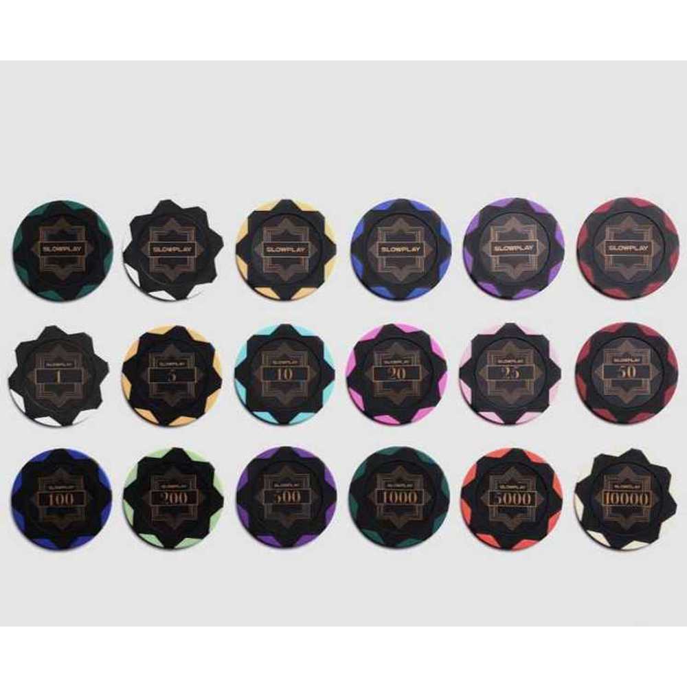 텍사스 홀덤 칩 세트 카지노 스타일 포커 게임 칩박스 300개 칩 세트(액면가) 40mm - 상세 이미지 4
