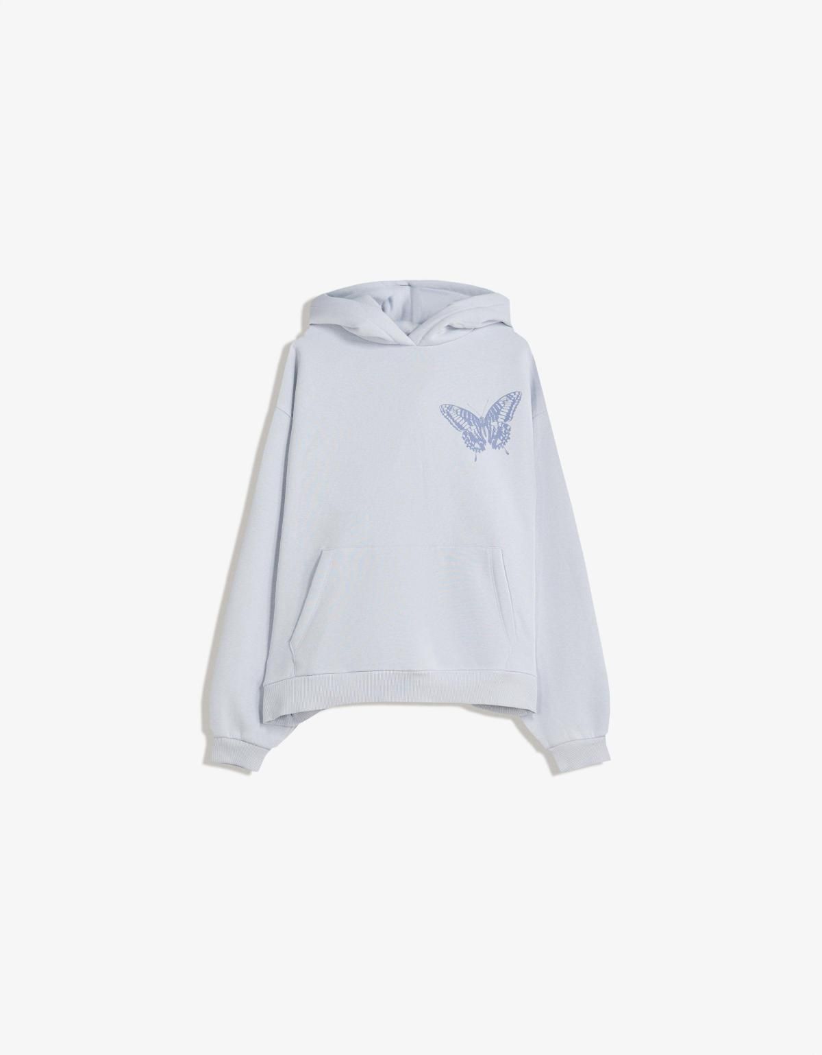 버쉬카 프린트 오버핏 후드티 7217/173 LIGHT BLUE - 상세 이미지 2