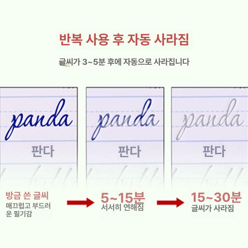 캘리그라피 필기체 연습 노트 영문 공책 글씨체 캘리그라피펜 포함 20코어 - 상세 이미지 4