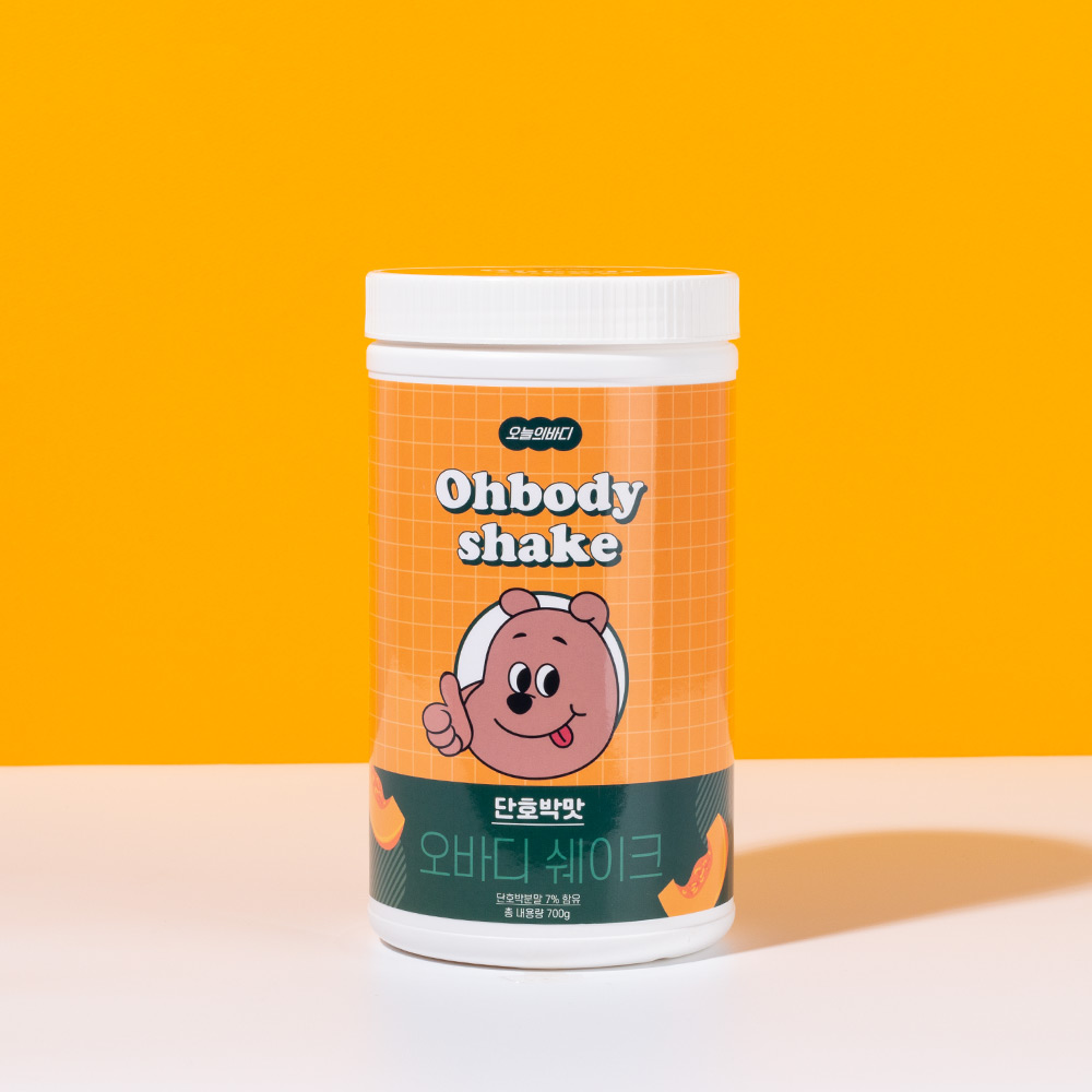 오늘의바디 오바디쉐이크 식사대용 단백질 쉐이크 단호박맛, 700g, 1개 - 상품 이미지