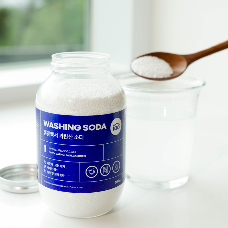 생활백서 과탄산소다 구연산 베이킹소다 3종세제 주방청소 물때 기름때 제거 500g