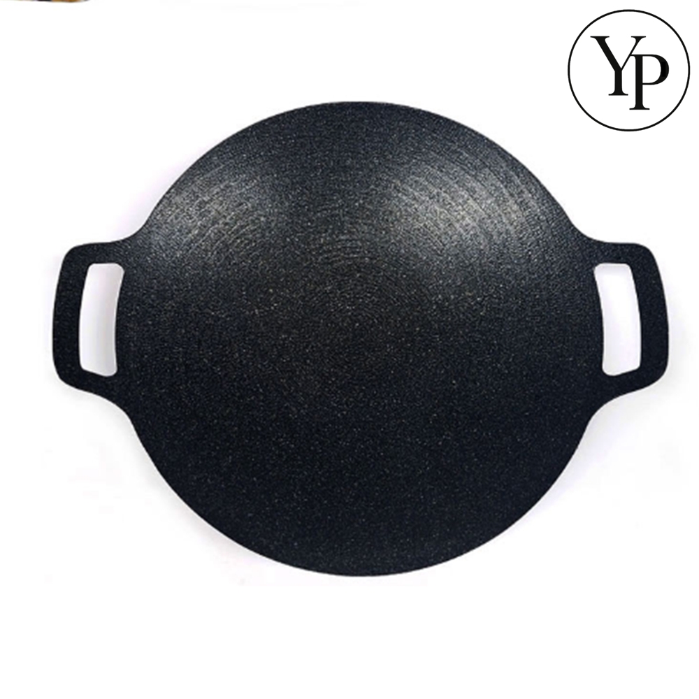 인덕션 겸용 구이용 원형 불판 고기 바베큐 가정용 그릴팬 솥뚜껑 철판