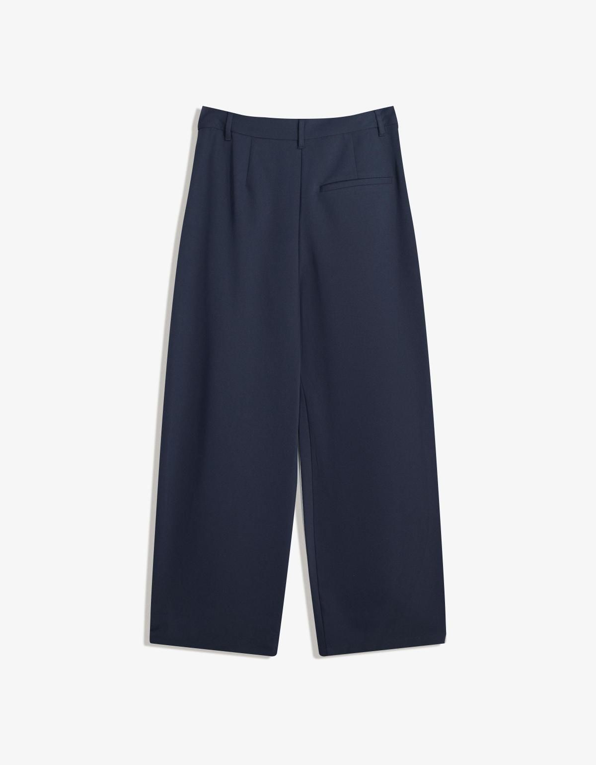 버쉬카 테일러드 와이드핏 크로스 슬랙스 팬츠 5129/172 NAVY - 상세 이미지 5