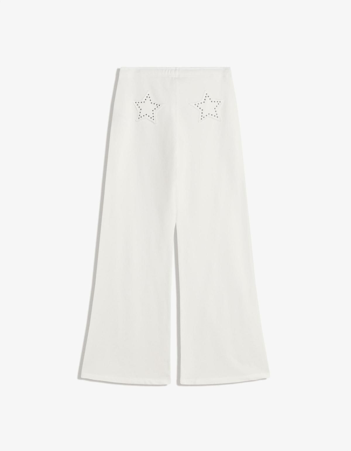 버쉬카 스터드 플러시 와이드 팬츠 5121/360 OFF WHITE - 상세 이미지 5