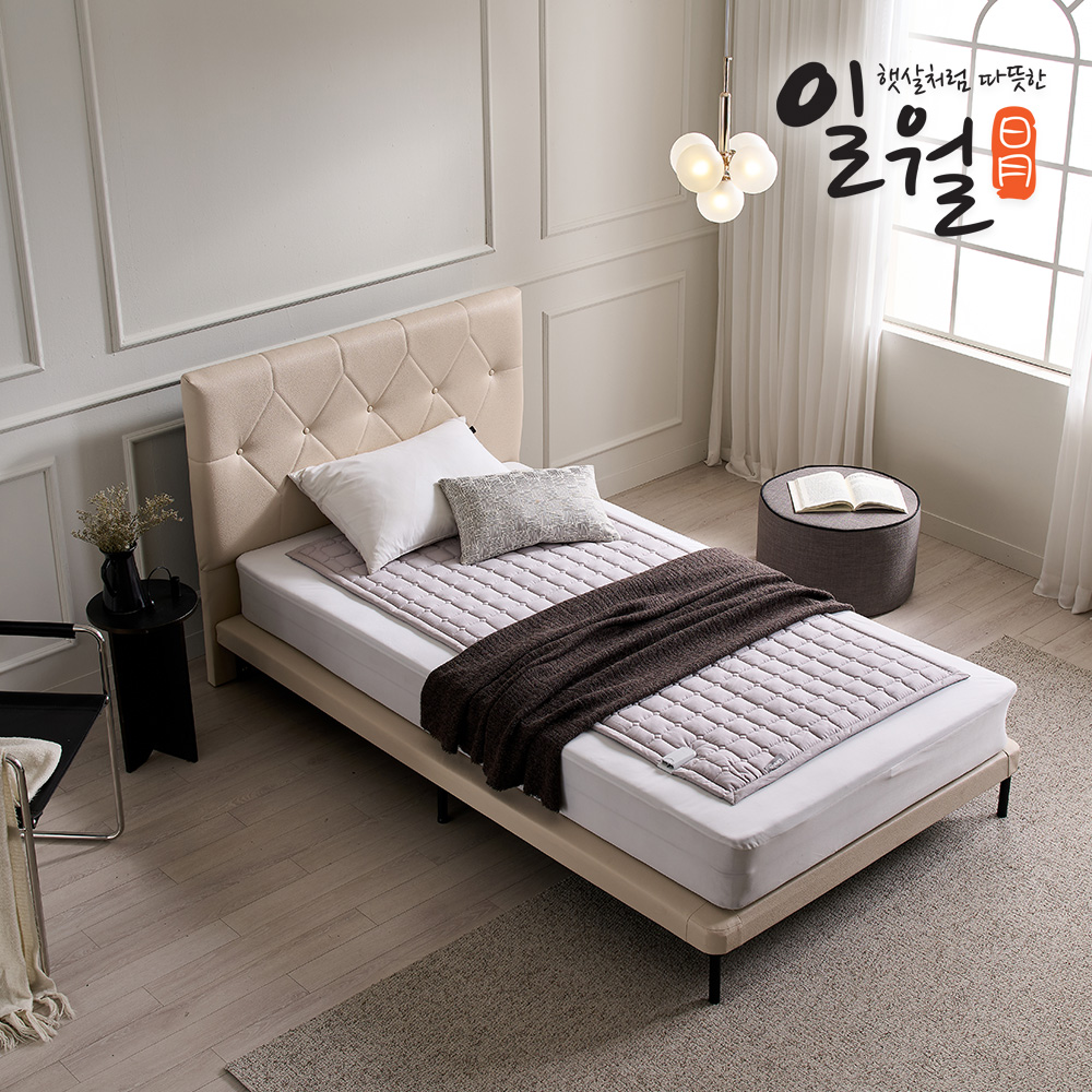 일월 탄소 카본매트 프리미엄 순면토퍼 세탁가능 전기매트 전기요 싱글 - 상세 이미지 2
