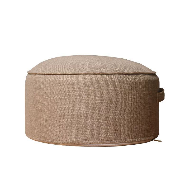 쿠션 거실 방석 인태리어 키즈카페 다용도 의자 카키 직경 40cm 높이 20cm - 상품 이미지