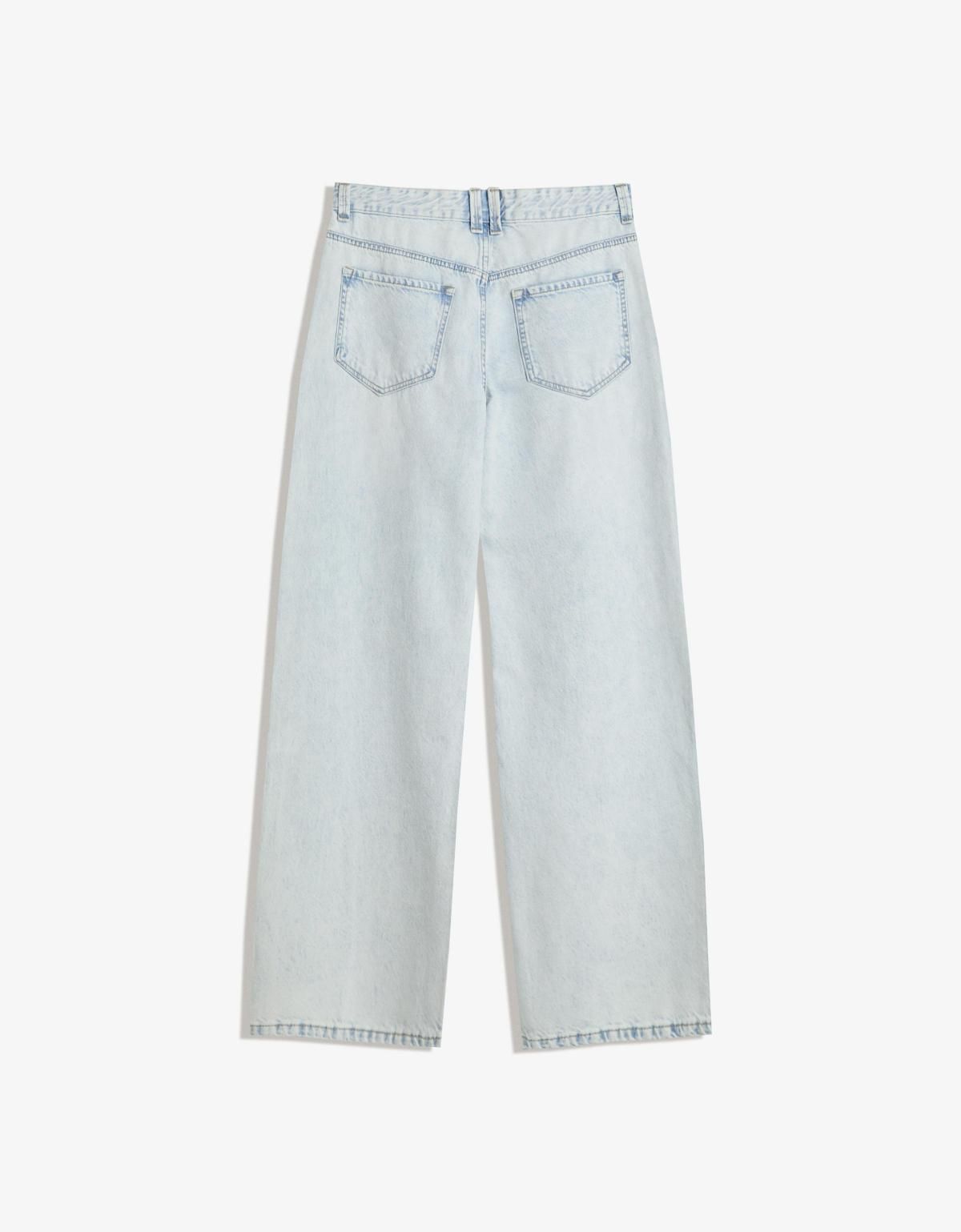버쉬카 연청 와이드핏 배기 데님 팬츠 5024/074 LIGHT BLUE - 상세 이미지 2