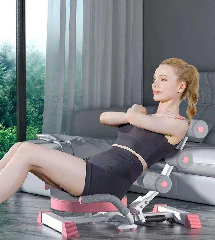 윗몸일으키기 보조 기구 가정용 다기능 근력 핑크 폴딩+쿠션 회전+파워 운동으로 - 상품 이미지