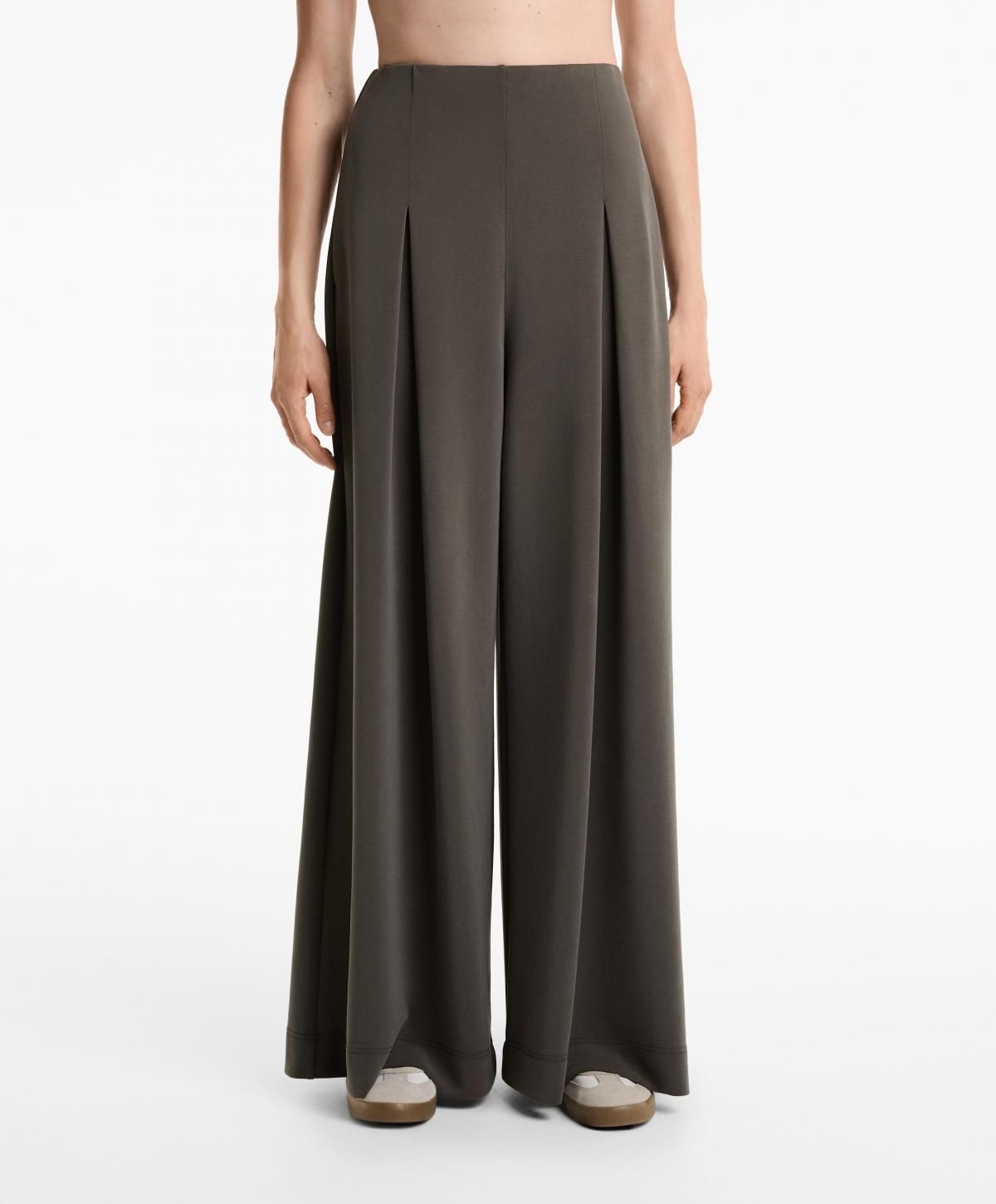 오이쇼 소프트 모달 와이드 플리츠 팬츠 3343/791 CHARCOAL