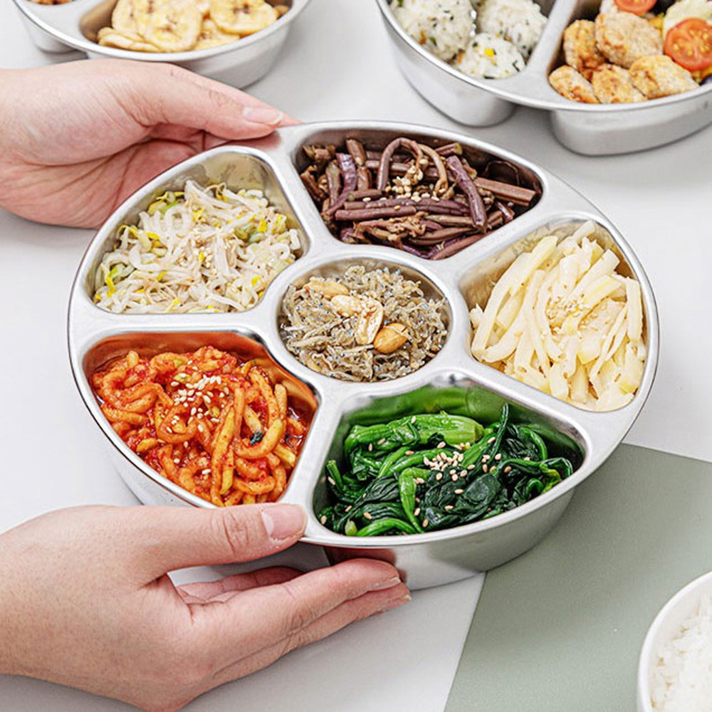 국산 나눔 스텐반찬통 깊은칸막이 찬합 피크닉 도시락통 반찬보관 캠핑 식판 1호 - 상세 이미지 2