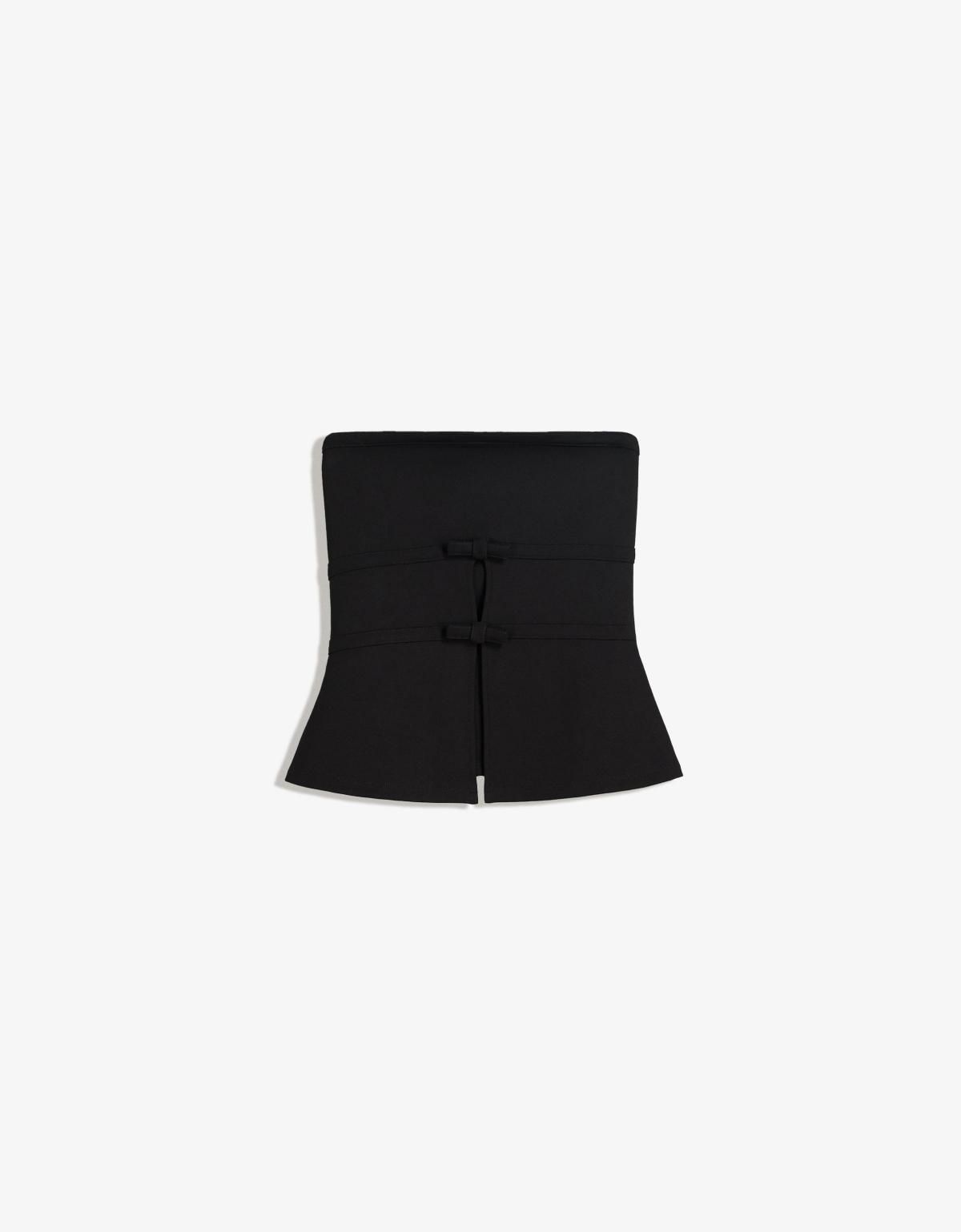 버쉬카 블랙 리본 튜브탑 8698/360 BLACK - 메인 이미지