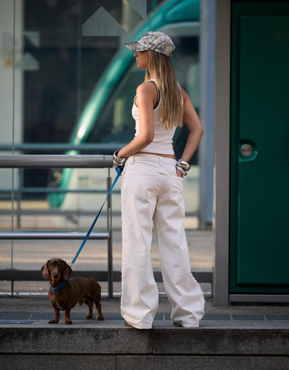 버쉬카 프레이드 스트레이트 아일렛 와이드 팬츠 5098/335 WHITE - 상세 이미지 4