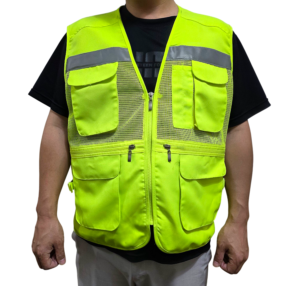 티뷰크 형광색 망사 안전 조끼 MK-191 여름 작업복 단체복 - 메인 이미지