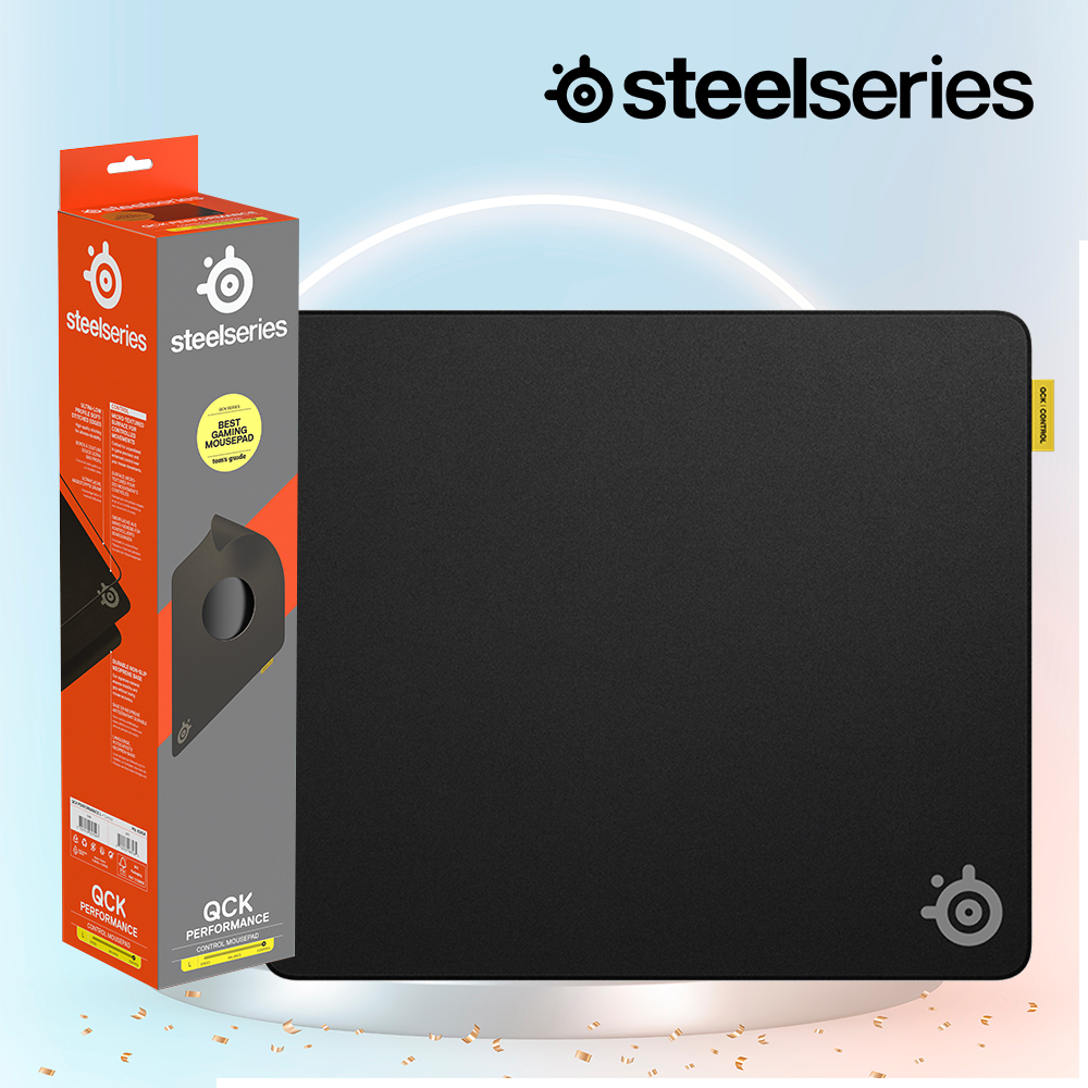 [국내정발] 스틸시리즈 QCK PRO 퍼포먼스 게이밍마우스패드 블랙, 컨트롤 L