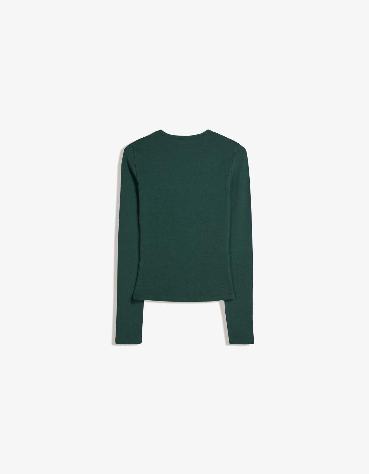 버쉬카 미니멀 베이직 긴팔 티셔츠 7802/152 GREEN - 상세 이미지 2