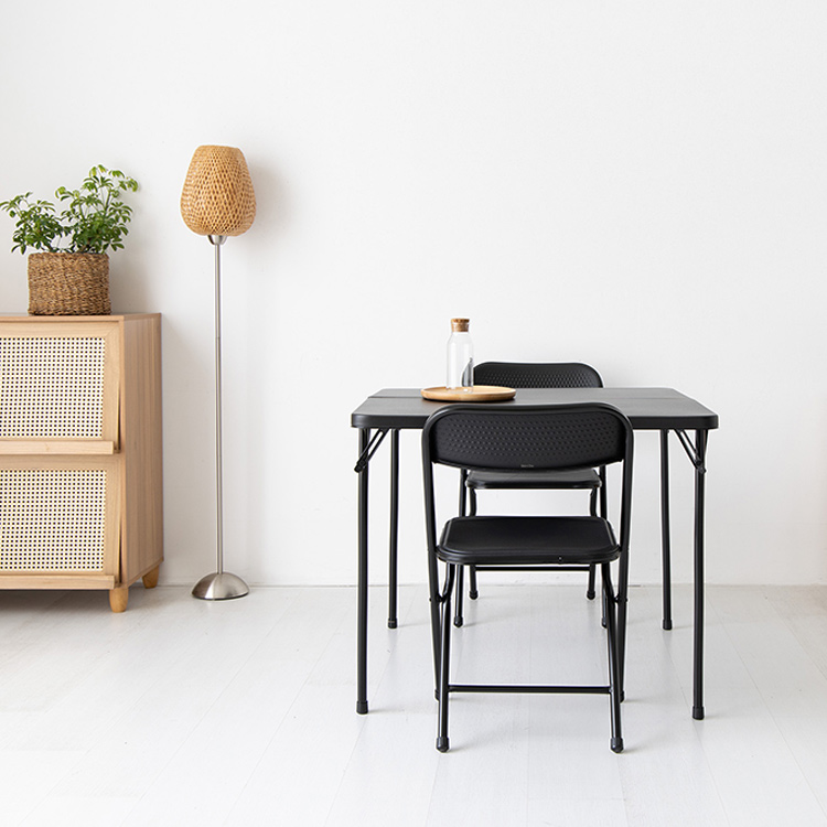 캠폴 캠핑 접이식테이블 4인세트 NT1320 블랙 5648.8906