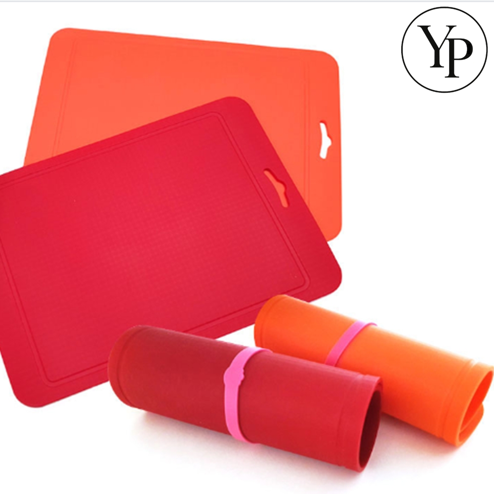 휴대용 실리콘 도마 돌돌이 접히는 캠빙 주방용 가벼운 위생 받침대